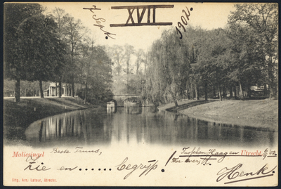 606168 Gezicht op de Stadsbuitengracht te Utrecht, uit het noorden, met links de Maliesingel en op de achtergrond de ...